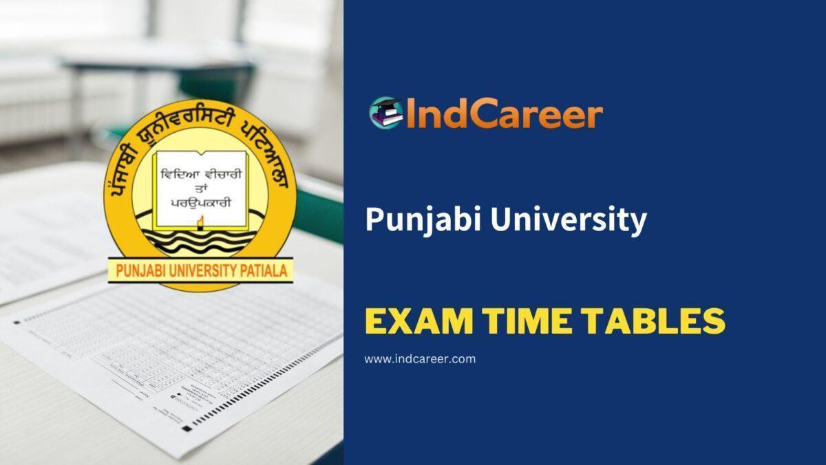 Punjabi University Exam Time Tables