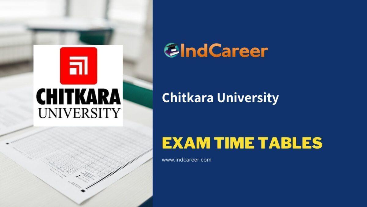 Chitkara University Exam Time Tables