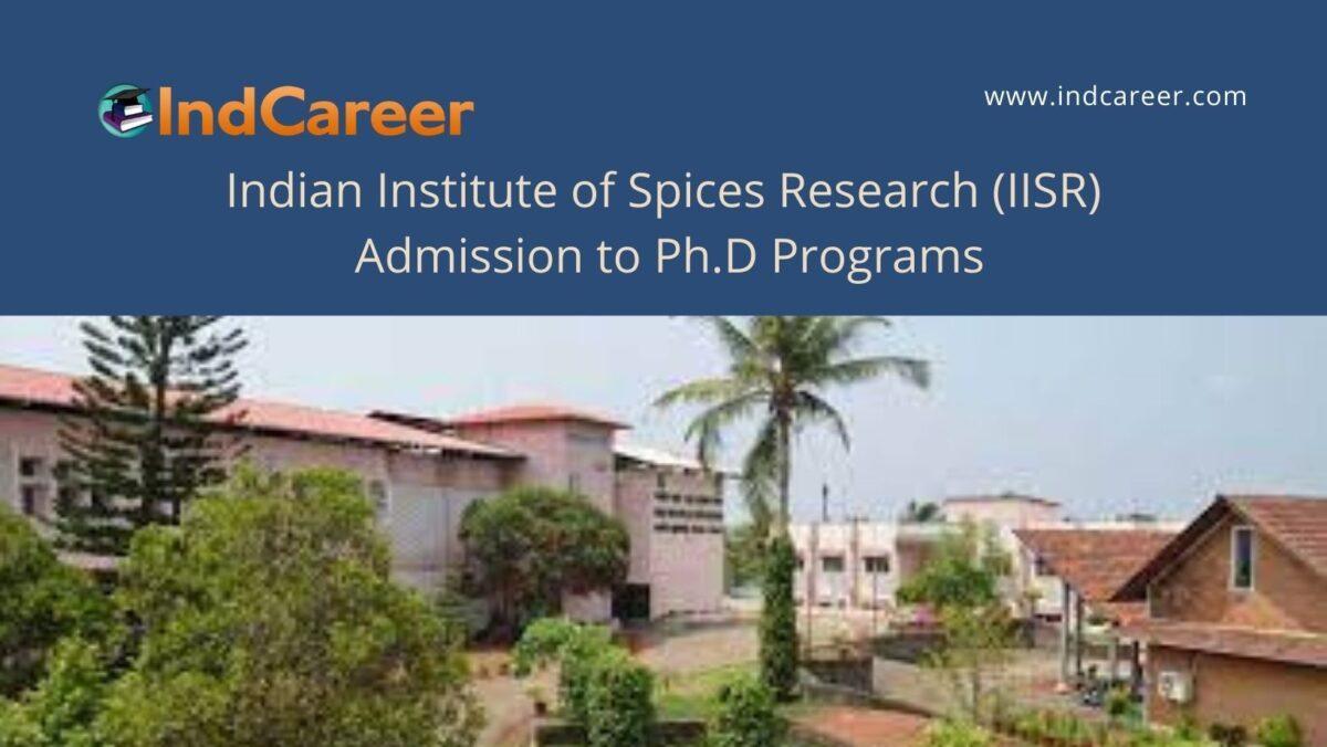 IISR Kozhikode announces Admission to  Ph.D Programs