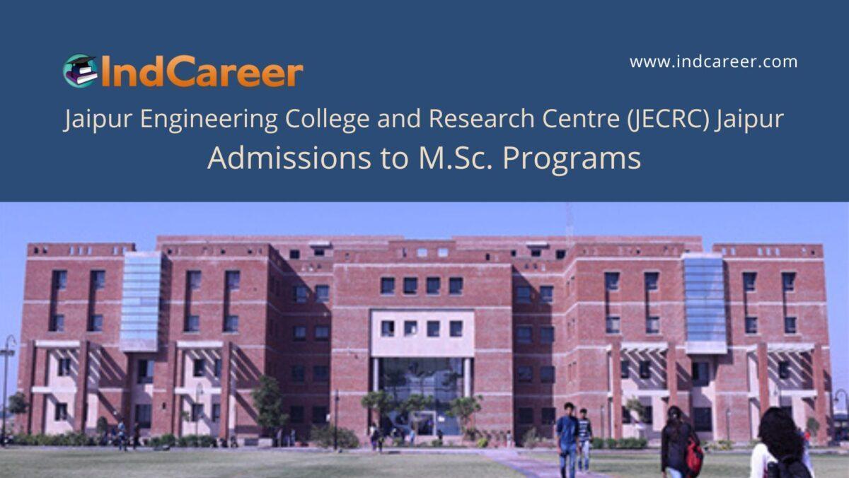 JECRC Jaipur announces Admission to M.Sc. Programs