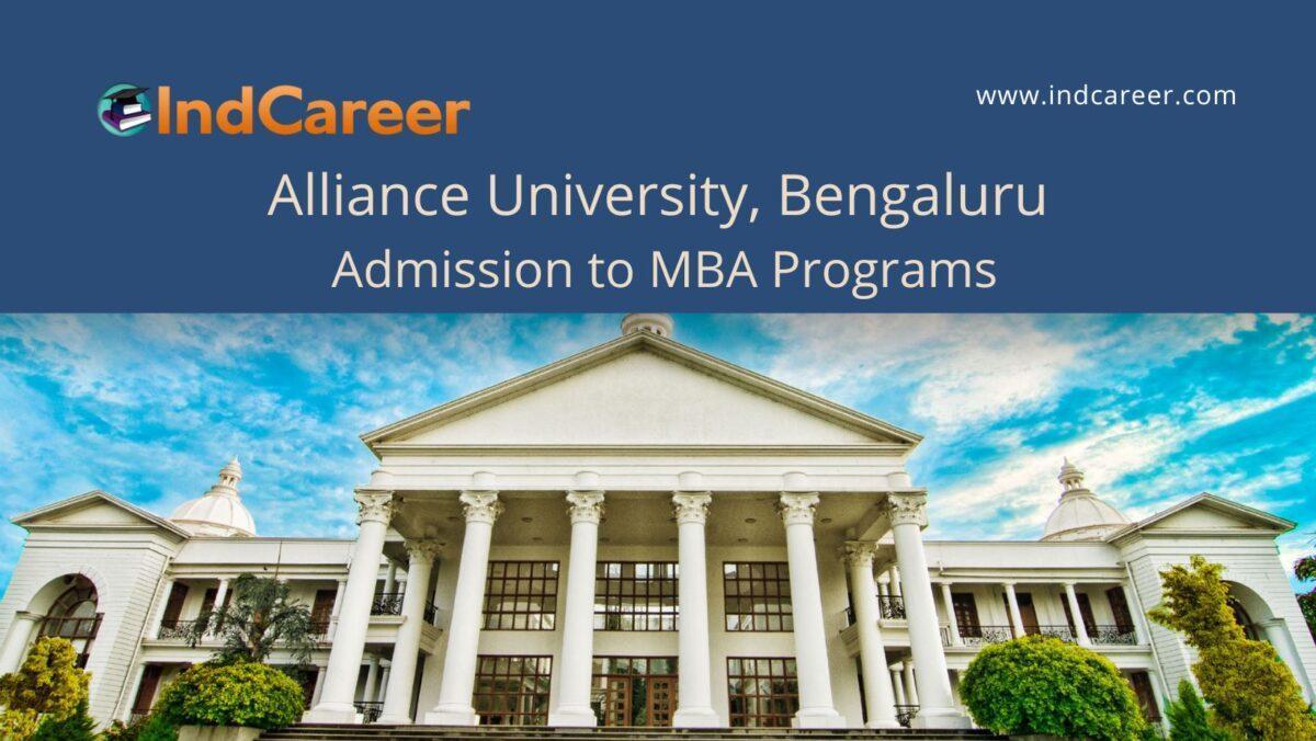 Alliance University Bengaluru announces Admission to  MBA Programs !year