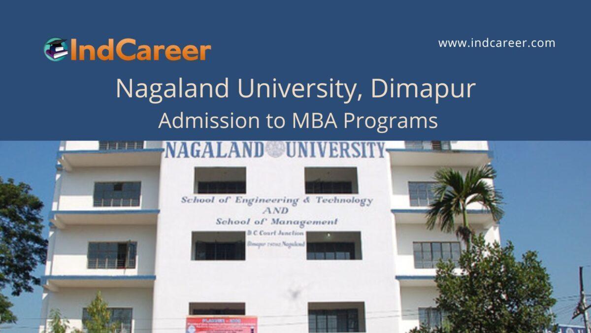 Nagaland University Dimapur announces Admission to  MBA Programs