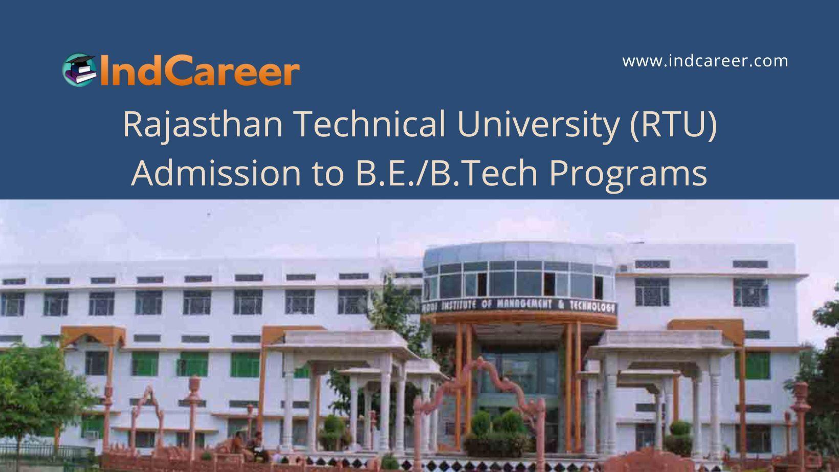 RTU Kota announces Admission to B.E./B.Tech Programs !year