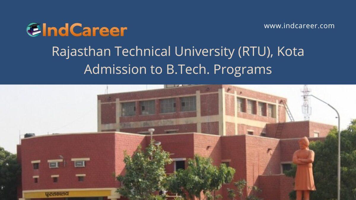 RTU, Kota announces Admission to B.Tech. Programs