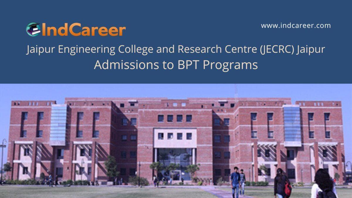 JECRC Jaipur announces Admission to BPT Programs