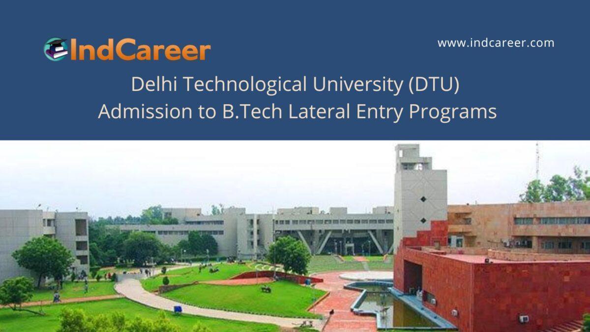 DTU University Delhi announces Admission to B.Tech Programs !year