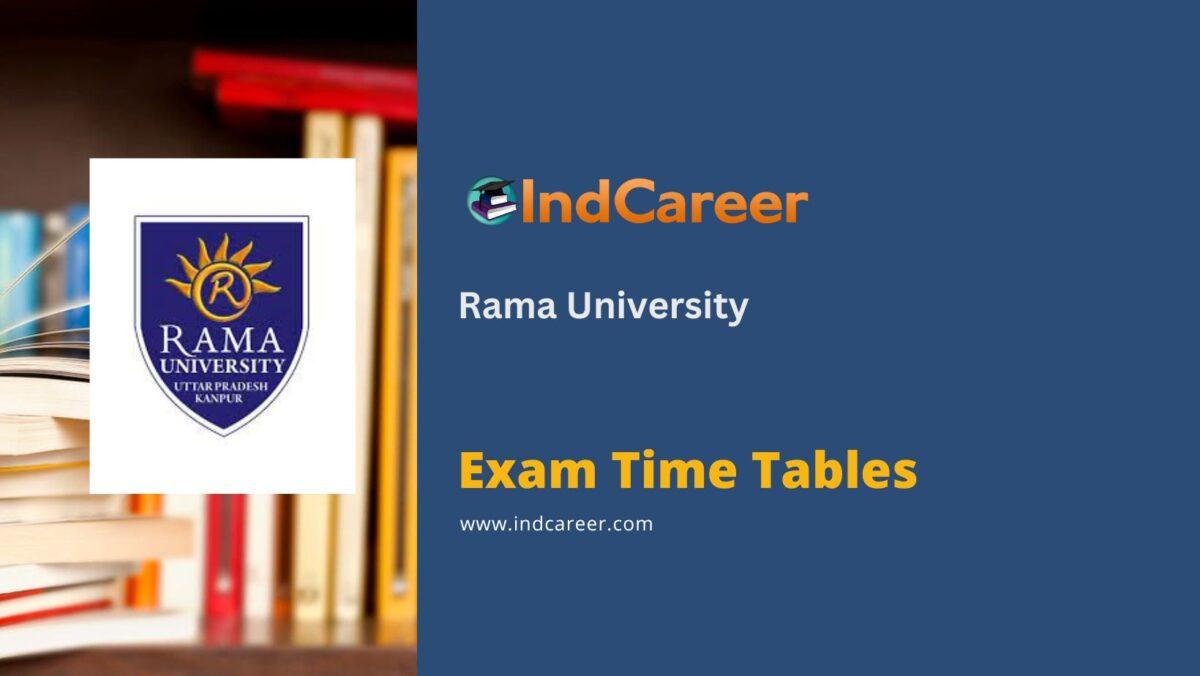 Rama University Exam Time Tables