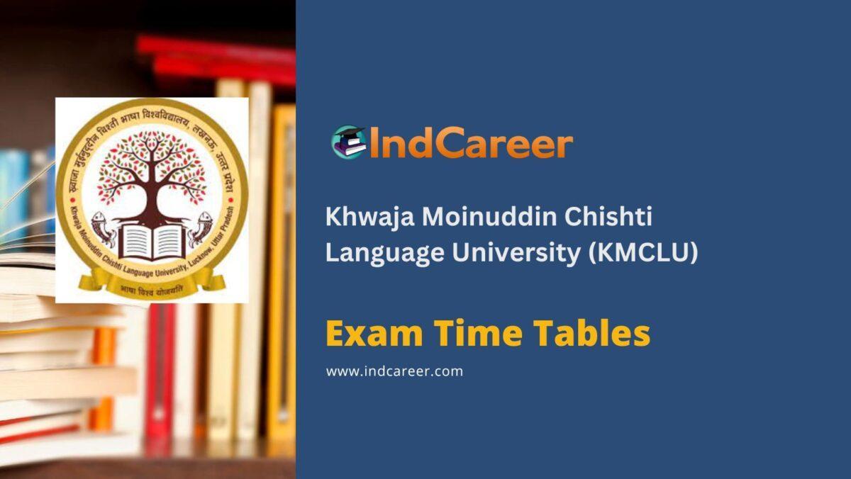 Khwaja Moinuddin Chishti Language University (KMCLU) Exam Time Tables