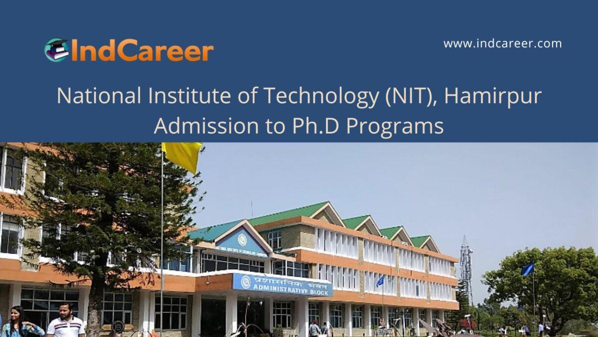 NIT, Hamirpur announces Admission to Ph.D Programs