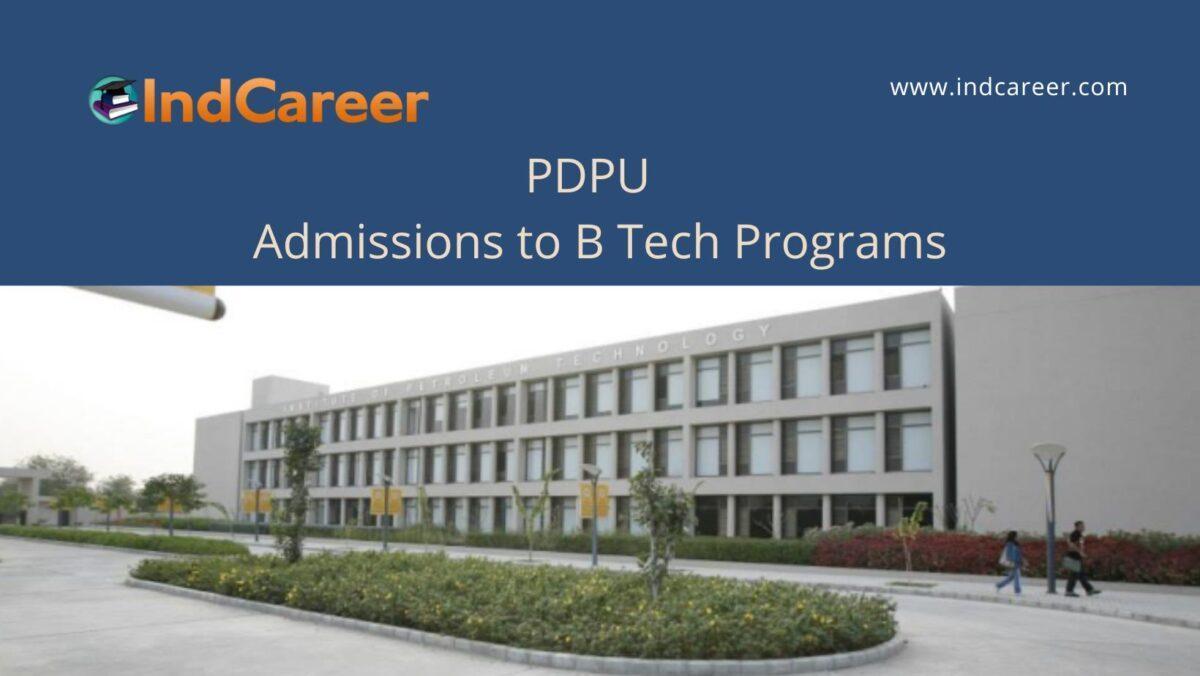 PDPU Gandhinagar B.Tech Admission