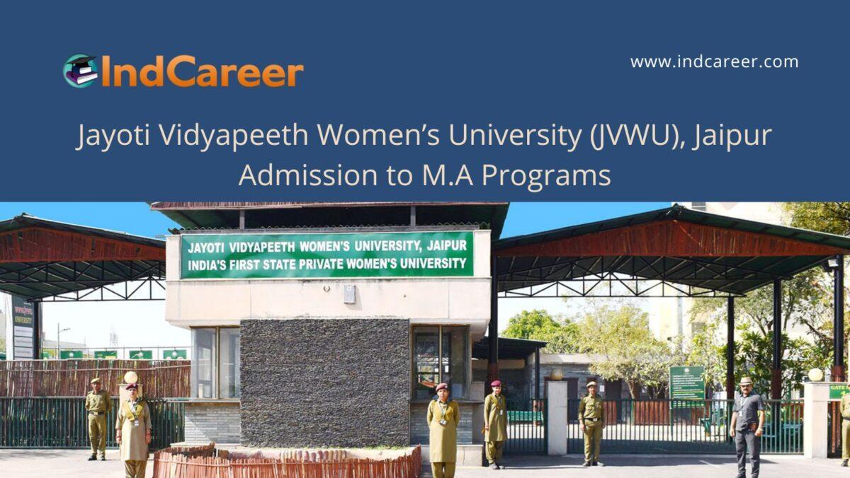 JVWU, Jaipur announces Admission to M.A Programs
