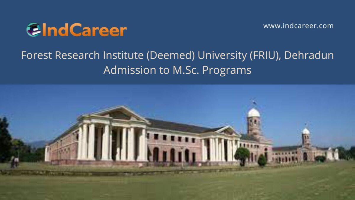 FRIU, Mumbai announces Admission to M.Sc. Programs