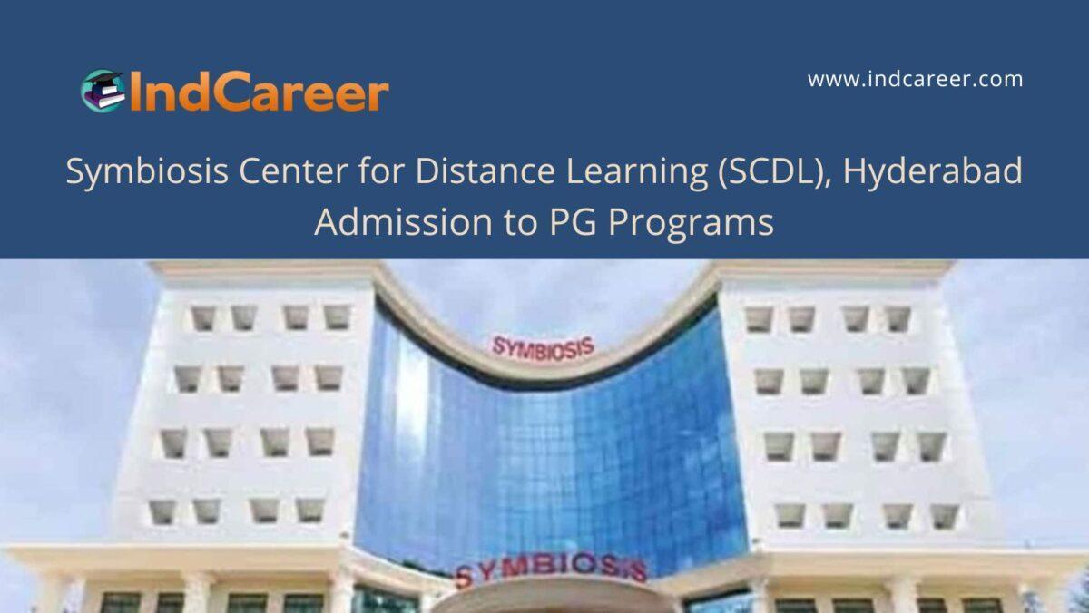 SCDL, Hyderabad announces Admission to PG Programs