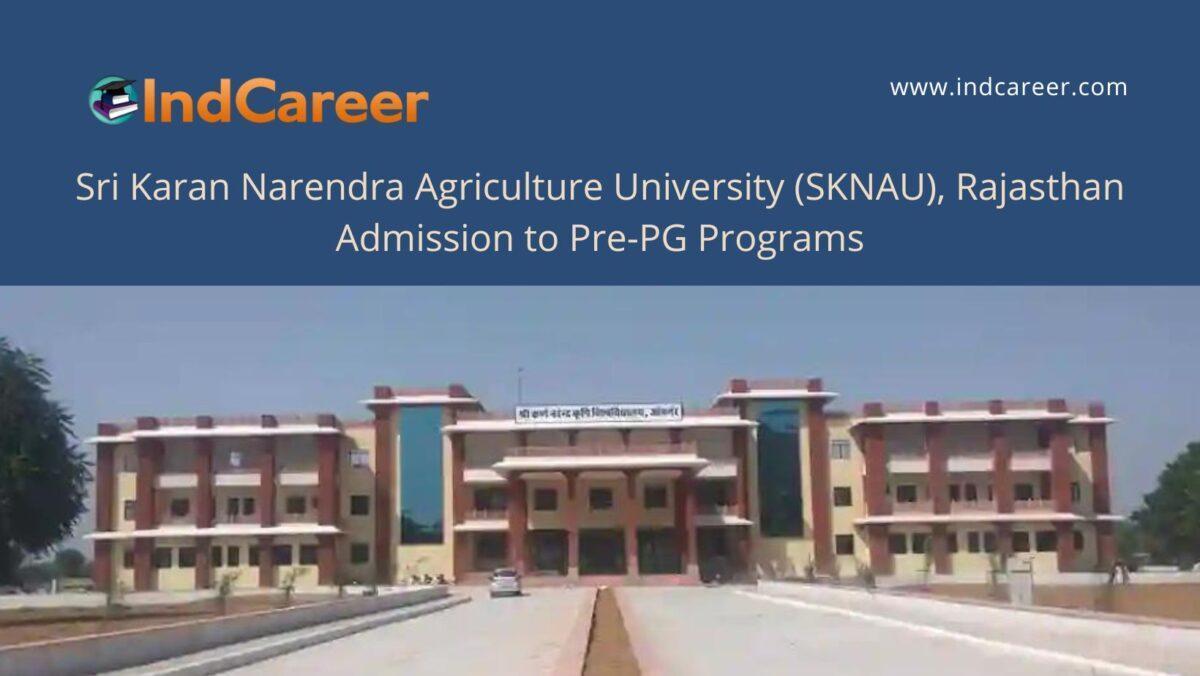 SKNAU, Rajasthan announces Admission to Pre-PG Programs