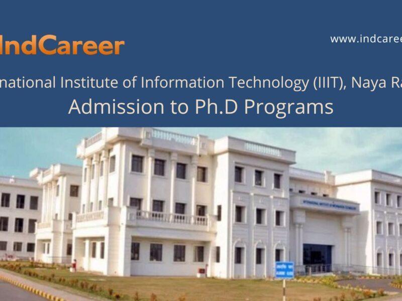 IIIT, Naya Raipur announces Admission to Ph.D Programs