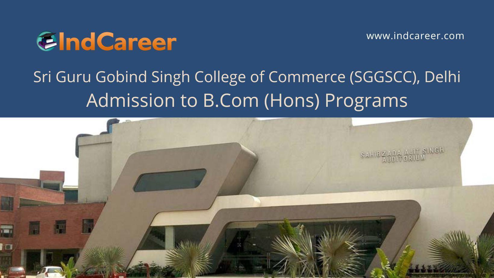 SGGSCC B.Com (Hons) Admission