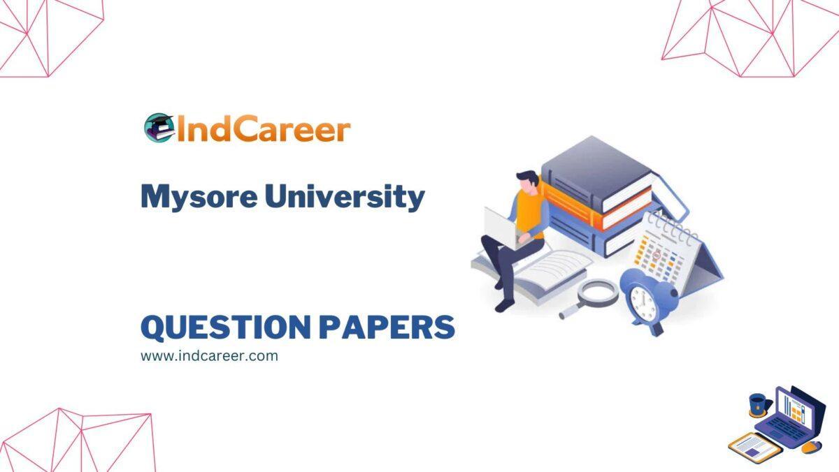 Mysore University Question Papers