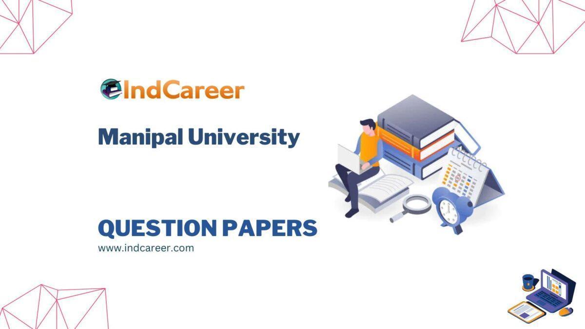 Manipal University Question Papers