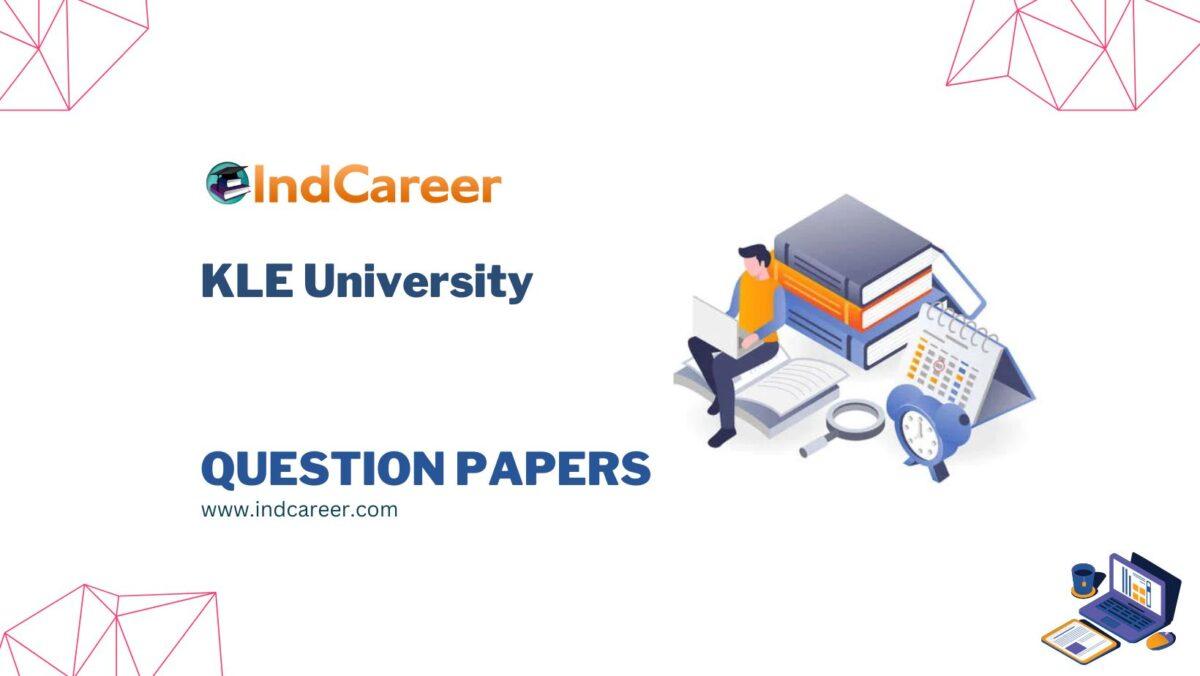 KLE University Question Papers