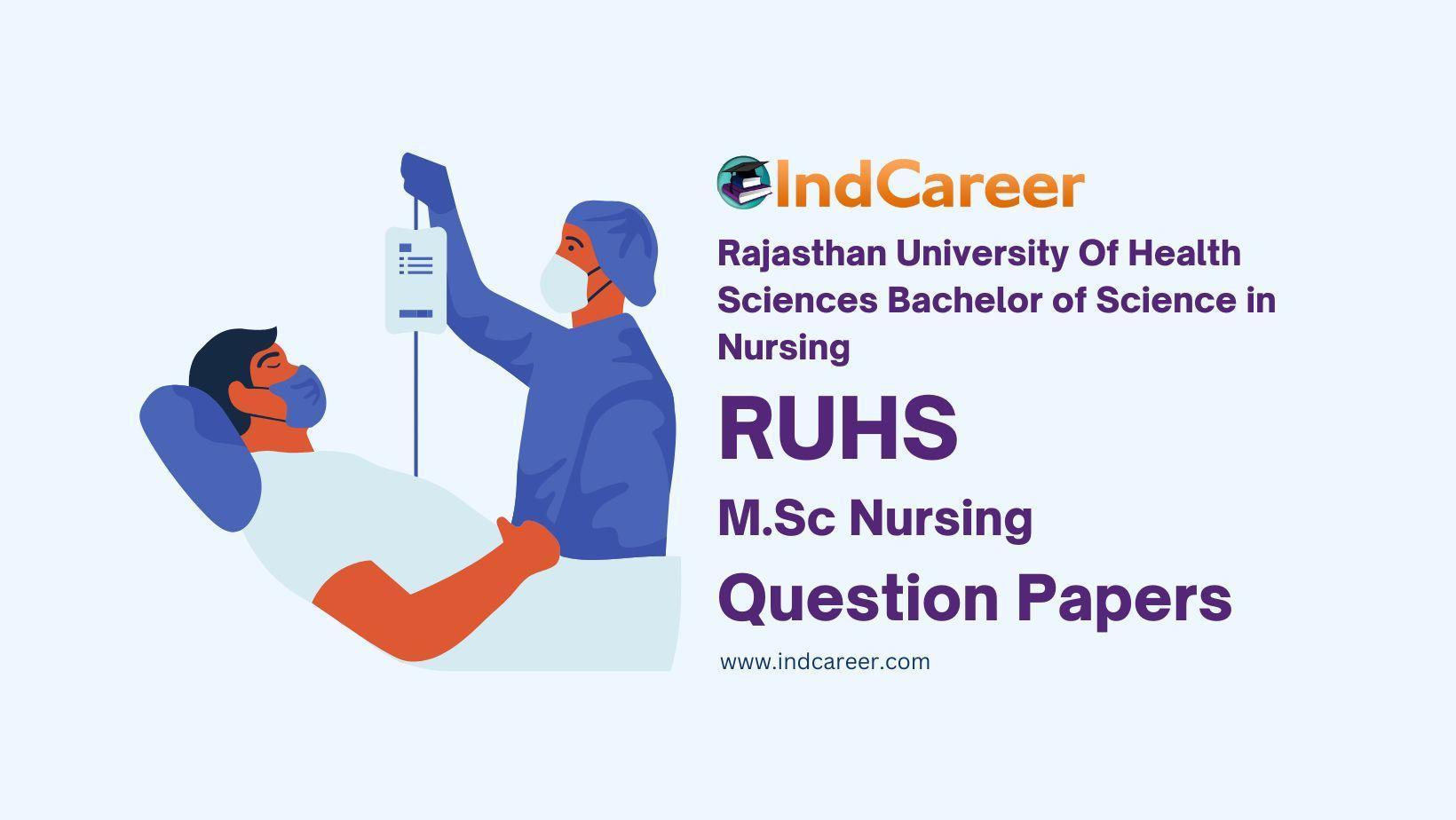 RUHS M.Sc Nursing Question Papers