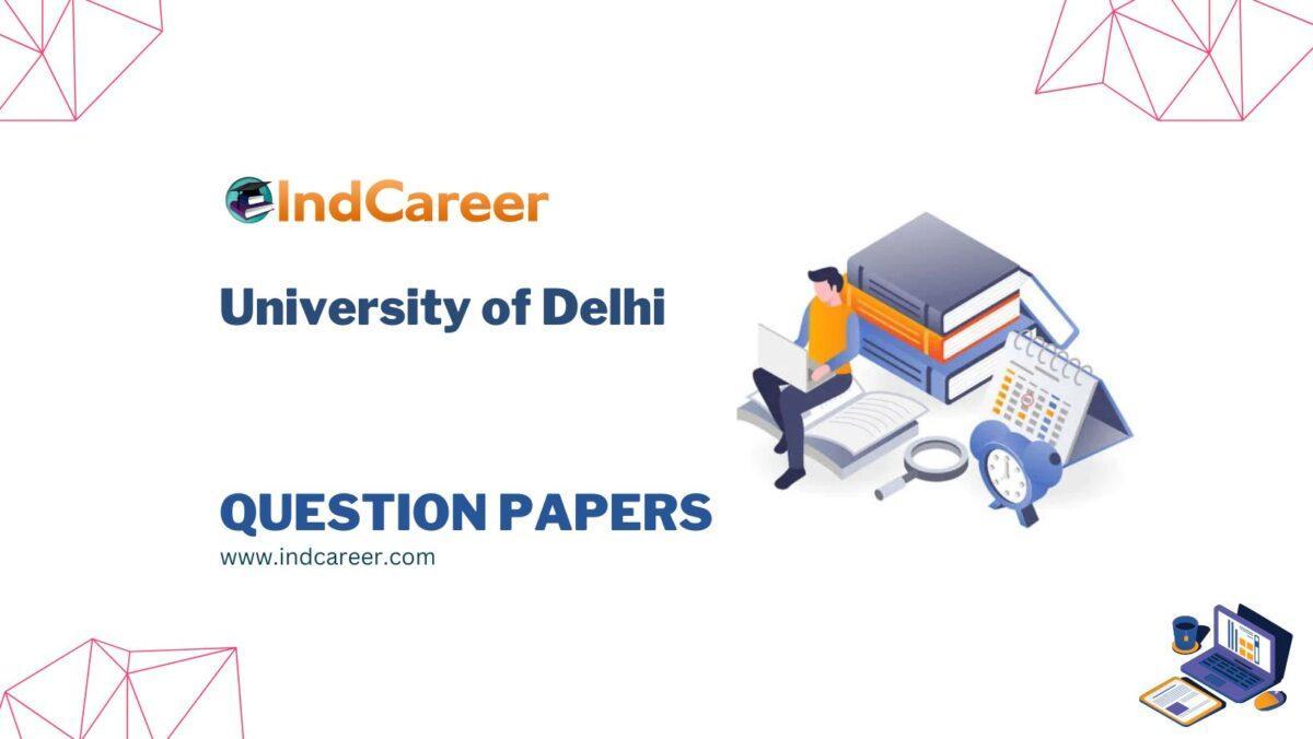 University of Delhi Question Papers