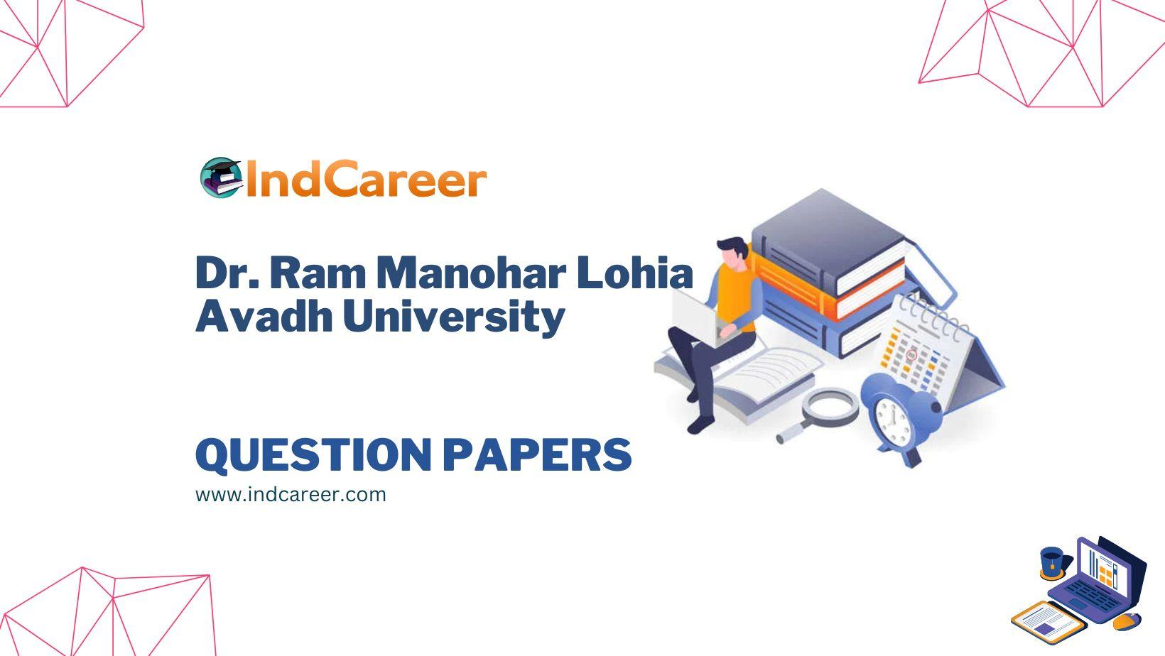 Dr. Ram Manohar Lohia Avadh University Question Papers