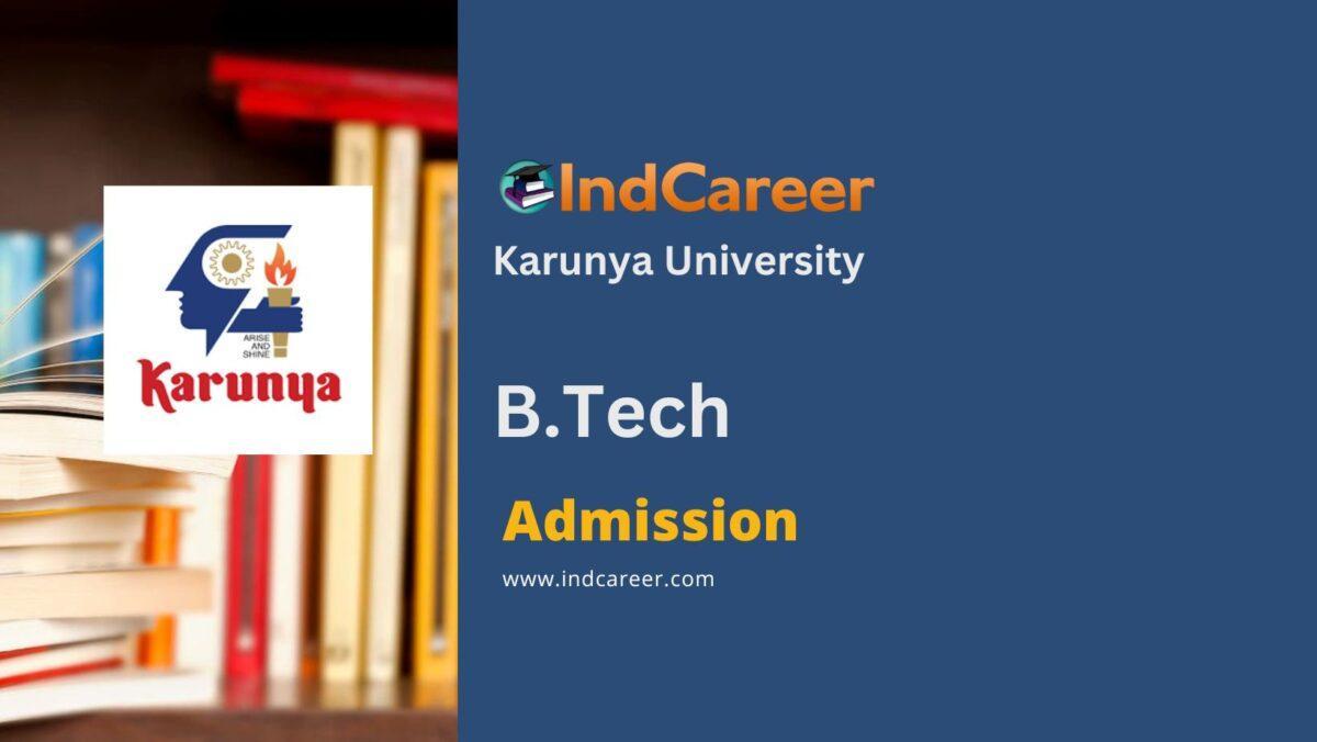 Karunya University B.Tech Admission