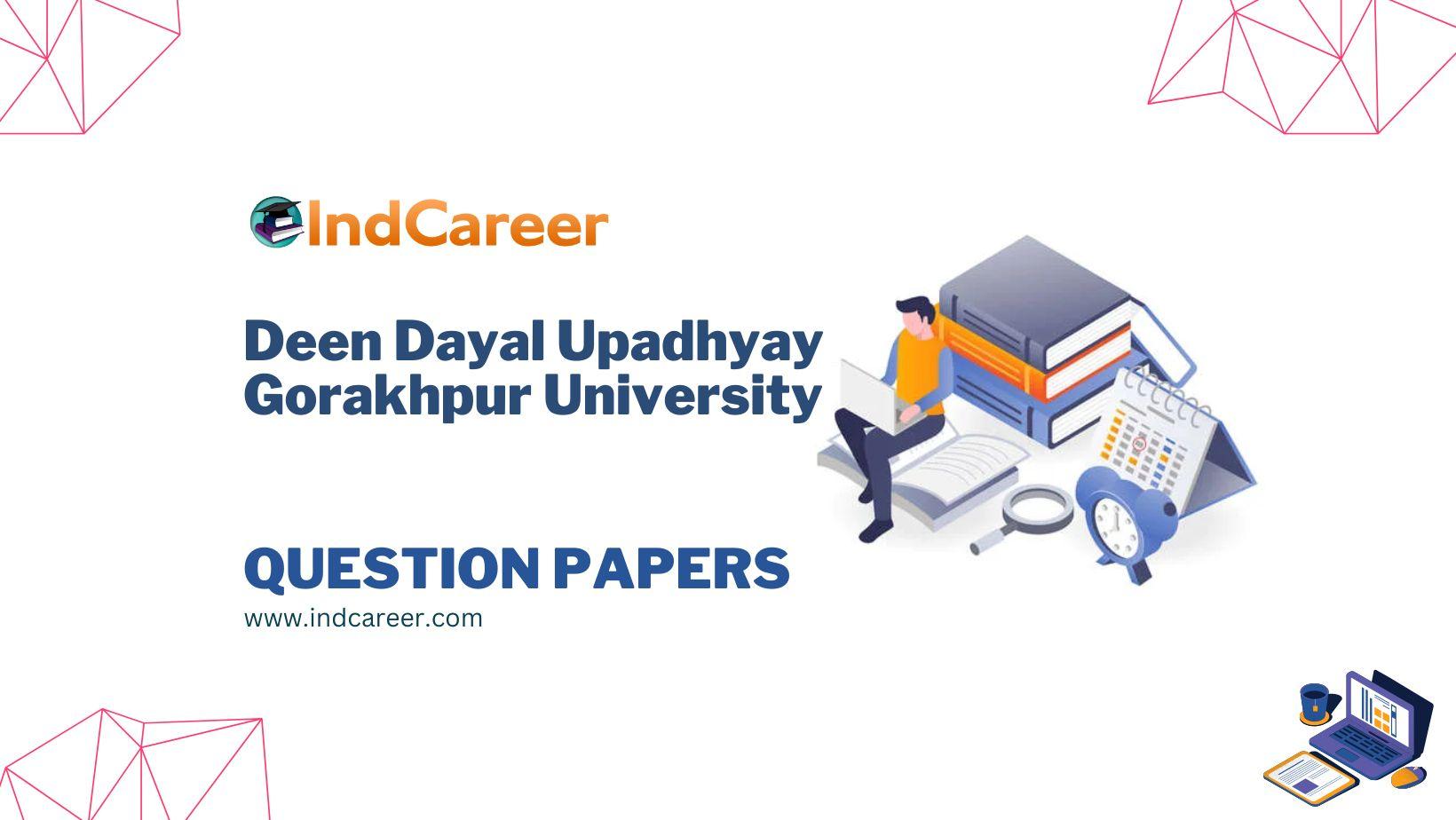 Deen Dayal Upadhyay Gorakhpur University Question Papers