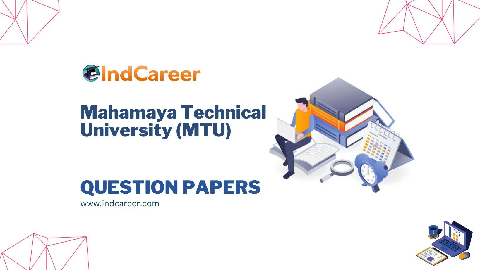 Mahamaya Technical University (MTU) Question Papers