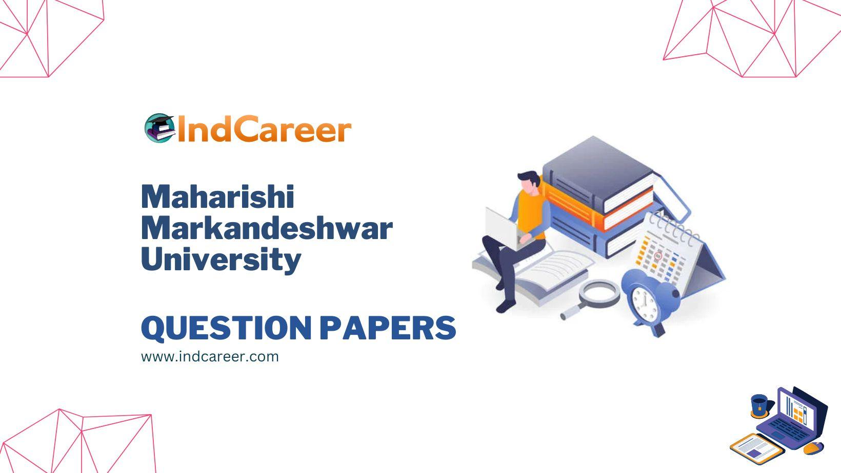 Maharishi Markandeshwar University Question Papers