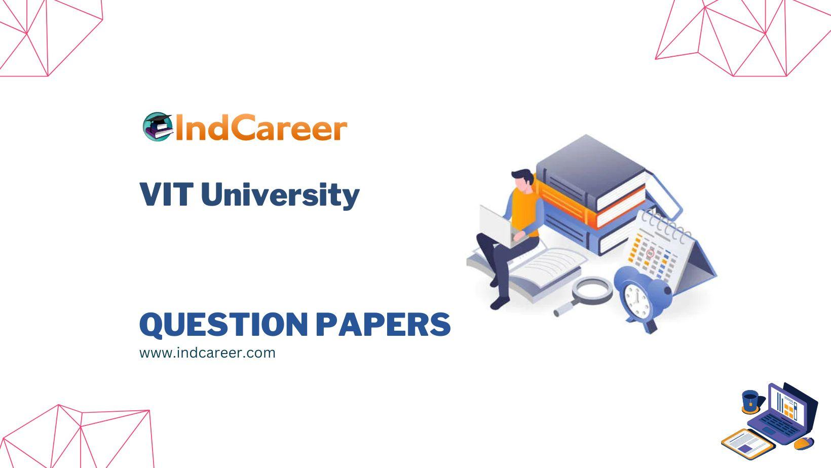 VIT University Question Papers