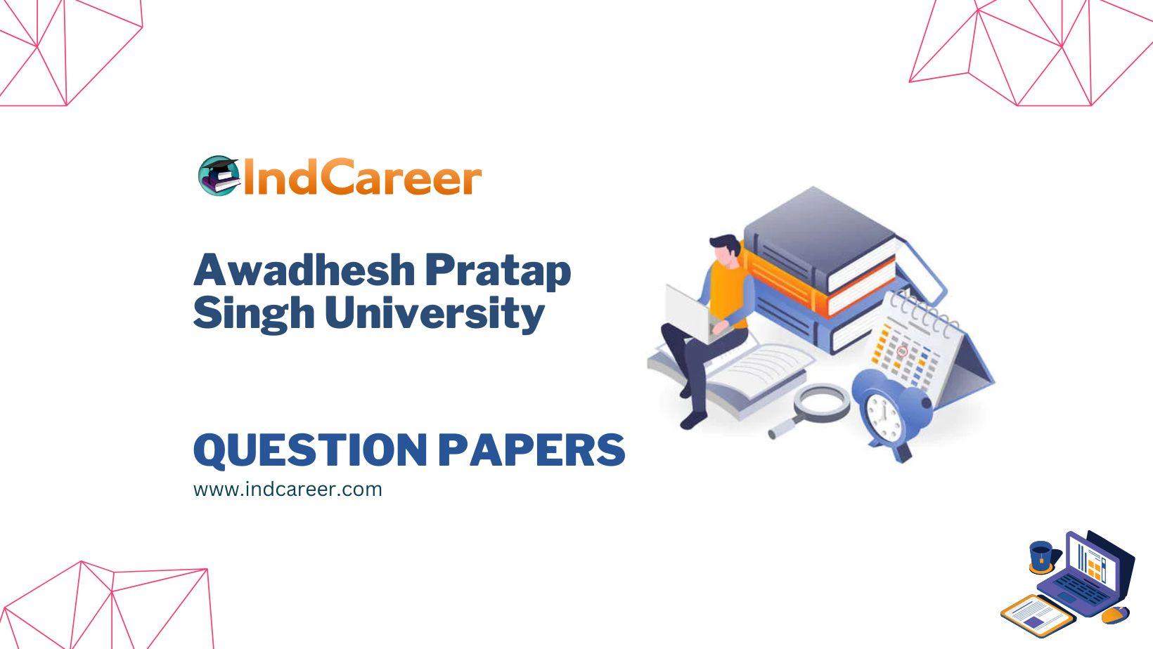 Awadhesh Pratap Singh University Question Papers