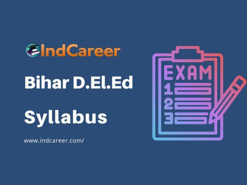 Bihar D.El.Ed Syllabus