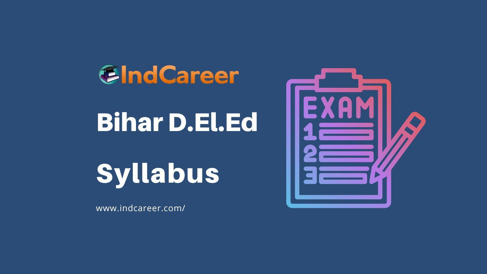 Bihar D.El.Ed Syllabus