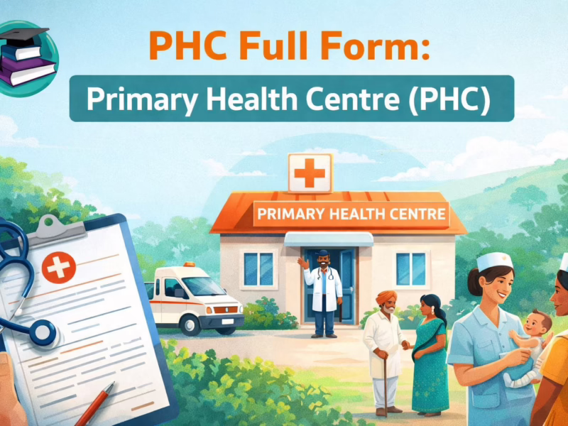 PHC Full Form: Primary Health Centre (PHC)