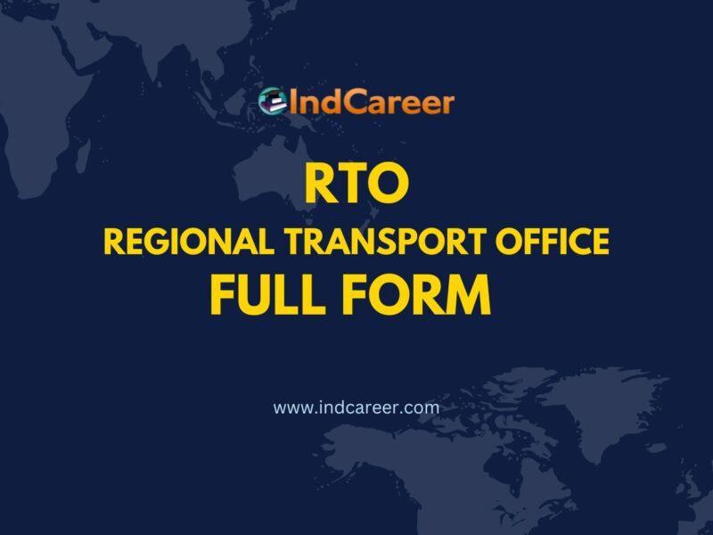 RTO Full Form - What is the full form of RTO?