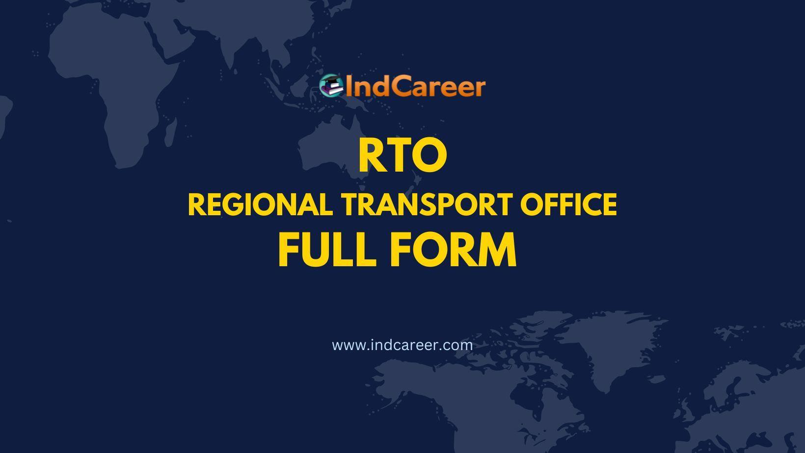RTO Full Form - What is the full form of RTO?