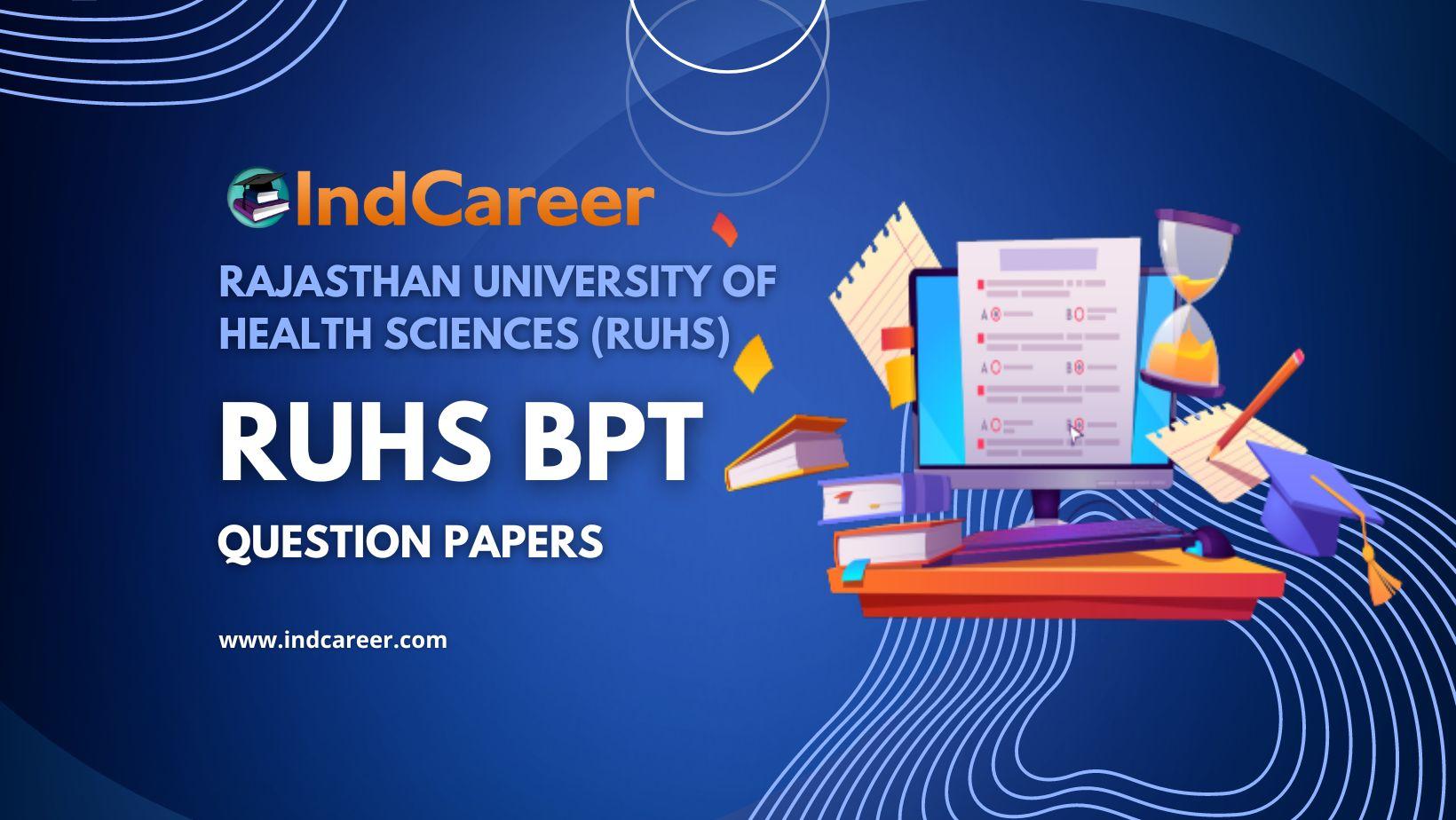 RUHS BPT Question Papers