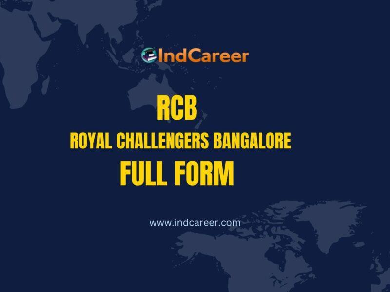 RCB Full Form- What is the Full Form of RCB?