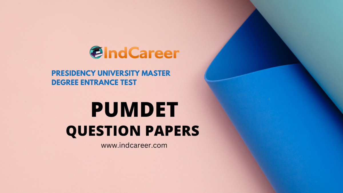 PUMDET Question Papers