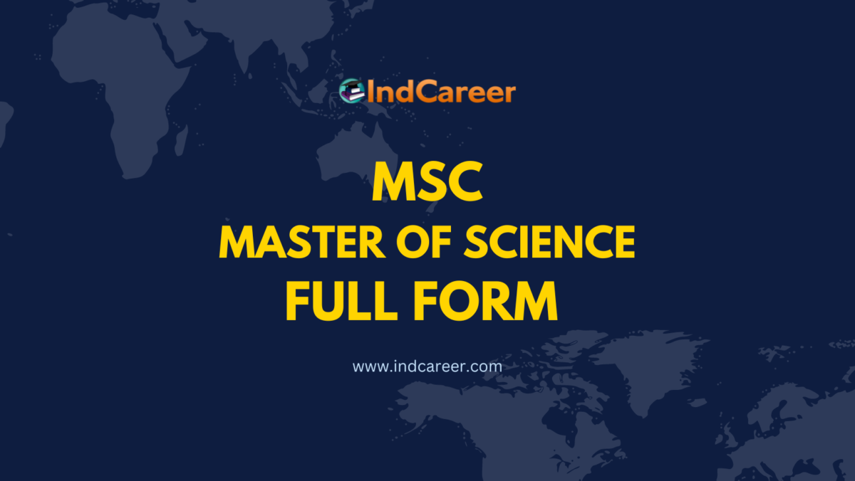 MSc Full Form - What is the Full Form of MSc?