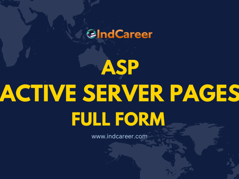 ASP Full Form - What is Full Form of ASP?