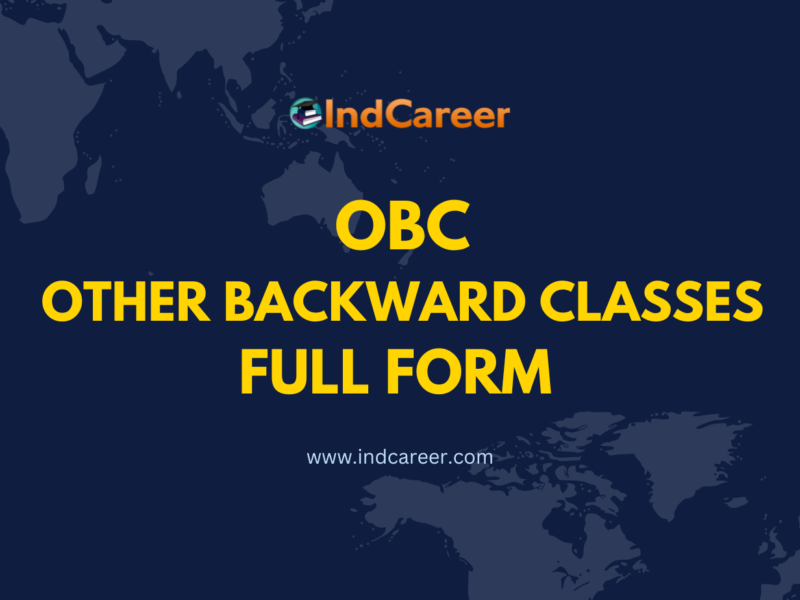 OBC Full Form - What is the full form of OBC?