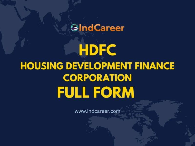 HDFC Full Form - What is the Full Form of HDFC?