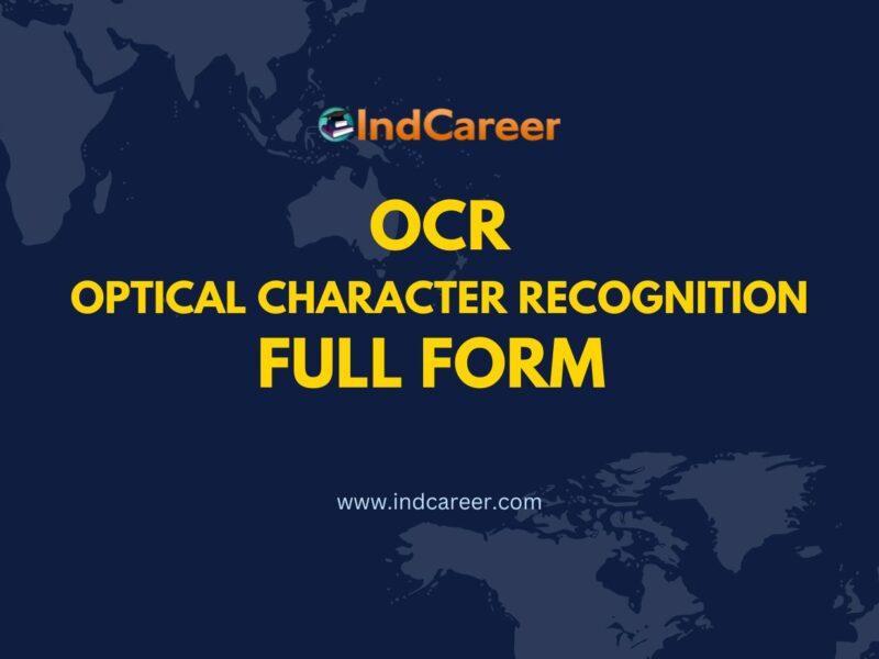 OCR Full Form - What is the Full Form of OCR?