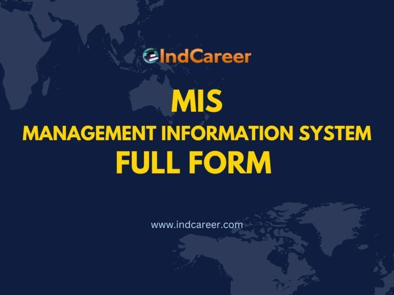 MIS Full Form - What is the Full Form of MIS?