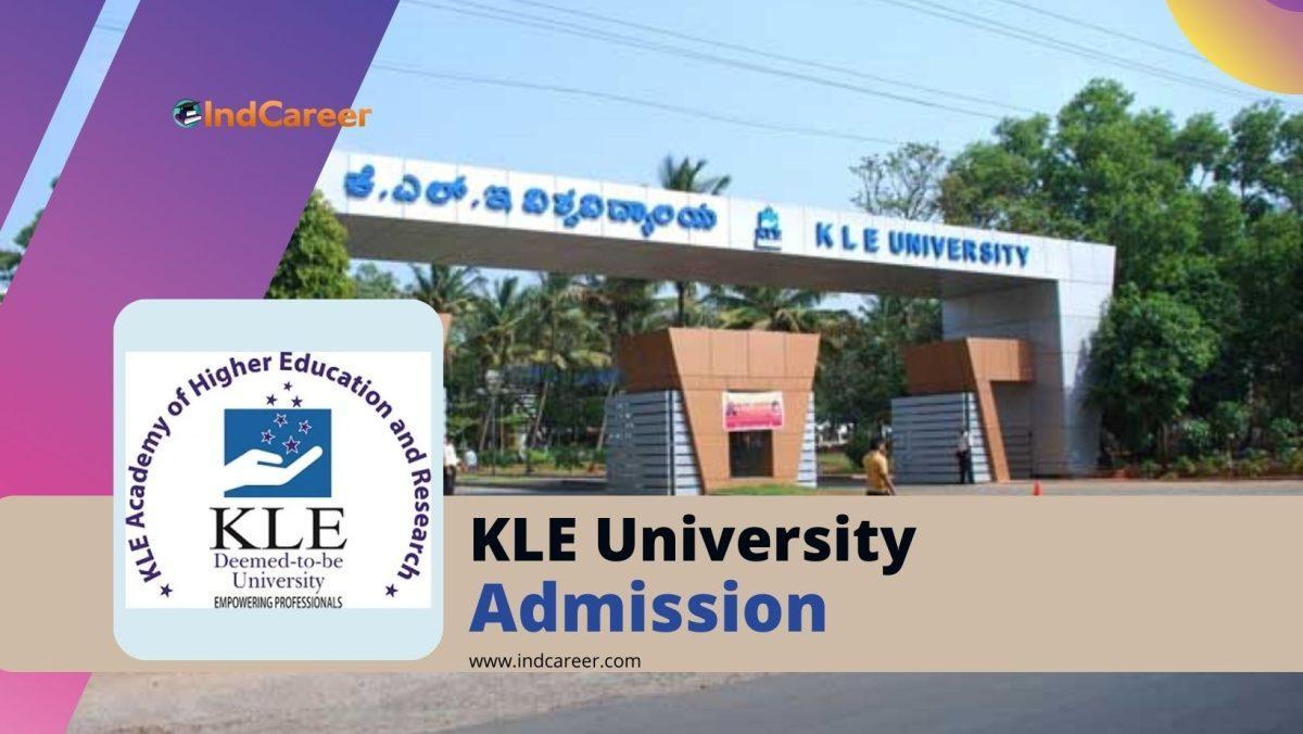 KLE University Admission Details: Eligibility, Dates, Application, Fees