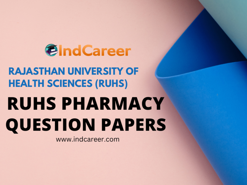 RUHS Pharmacy Question Papers