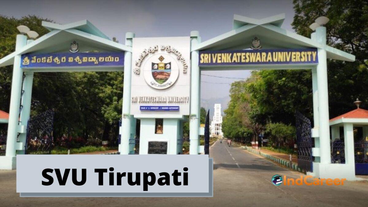 SVU Tirupati Results @Svuniversity.Edu.In: Check UG, PG Results Here