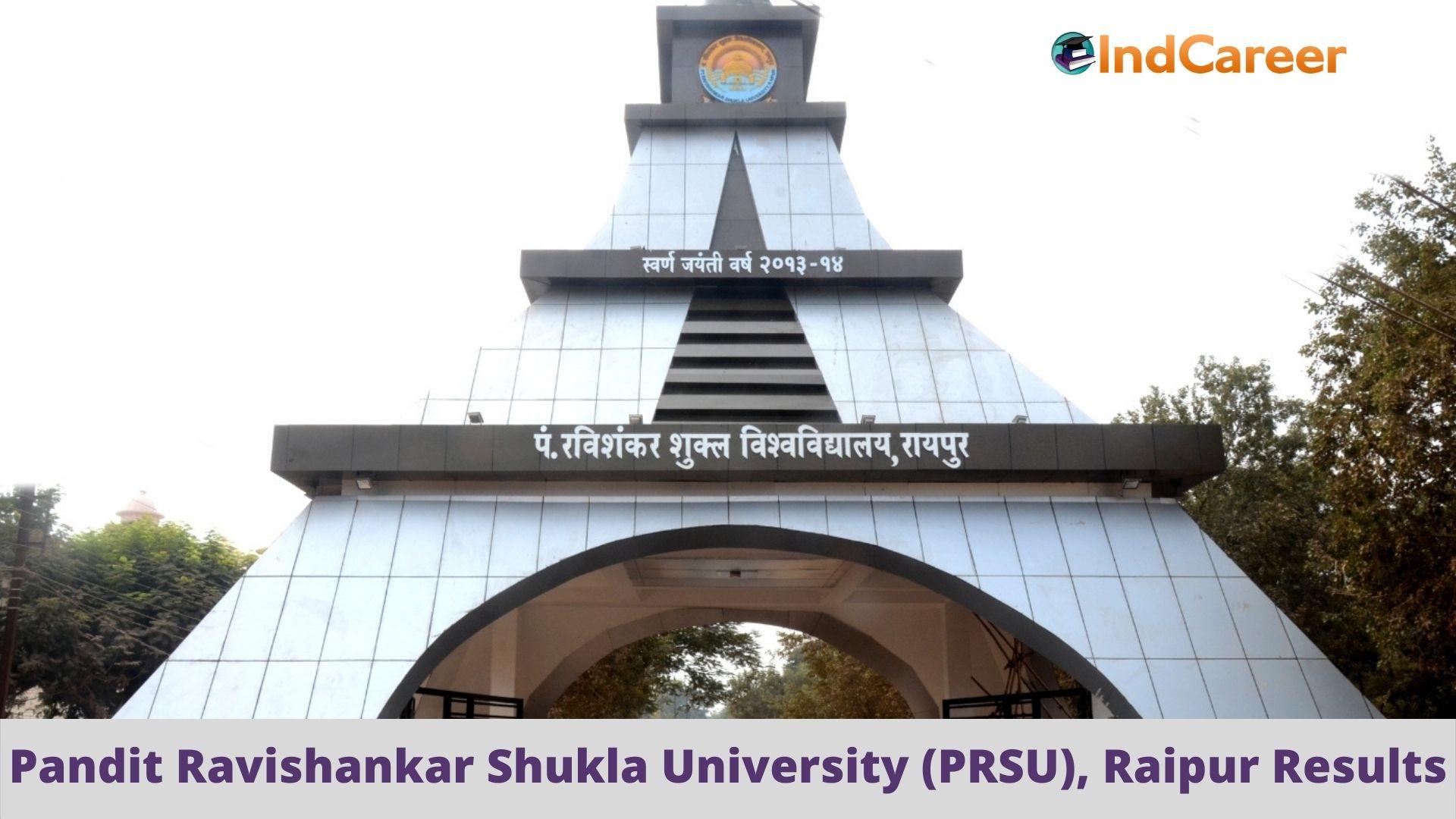 PRSU Raipur Results @ Prsu.Ac.In: Check UG, PG Results Here